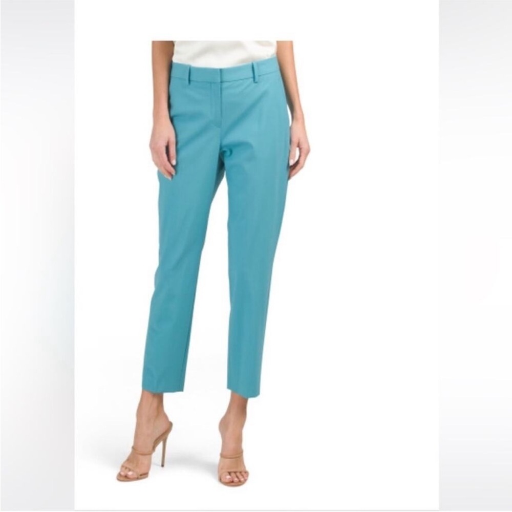 Theory Teal Treeca 2_ Classic Suit Virgin Wool Ankle Pants Size 16